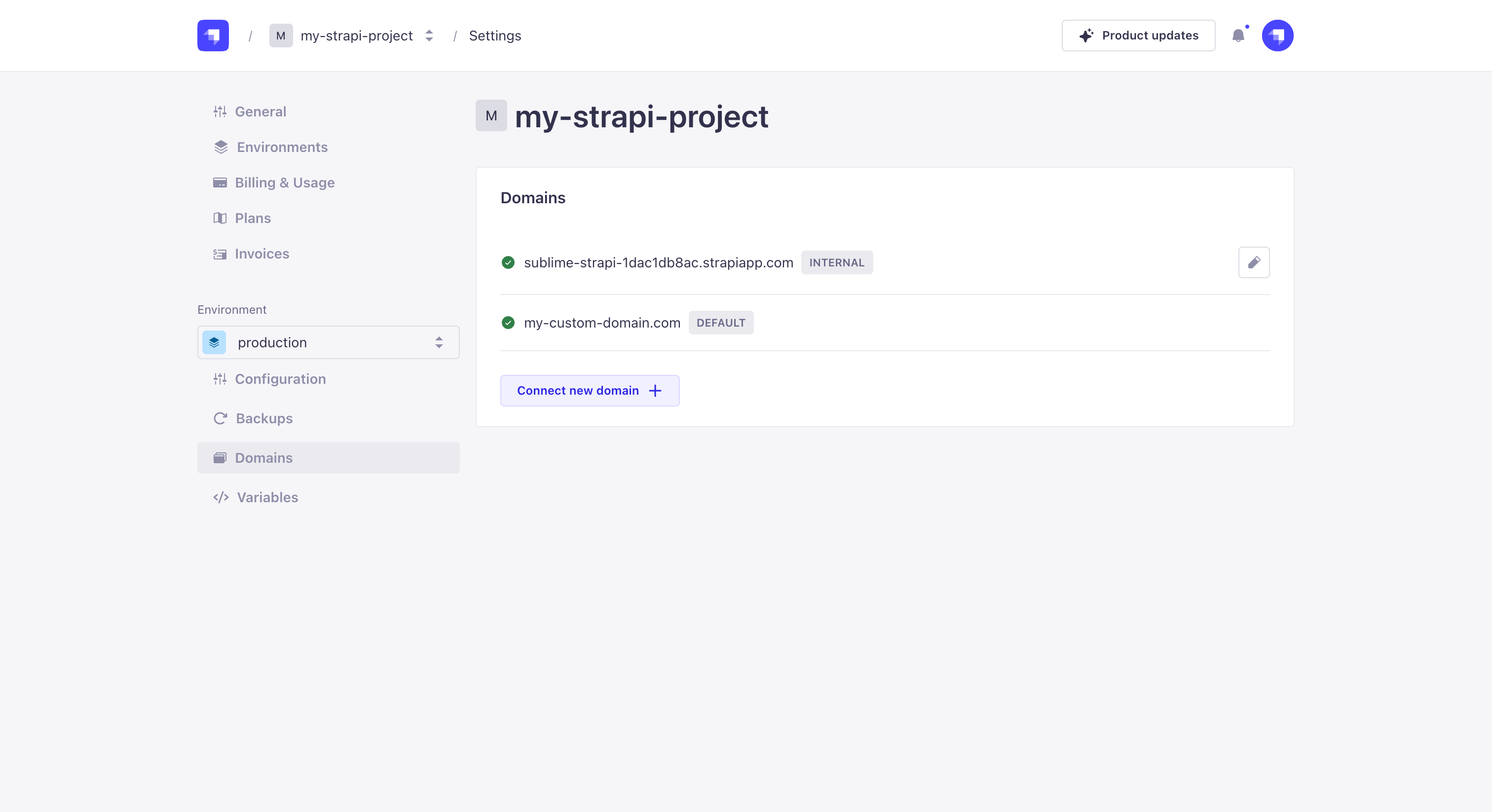 Project domains